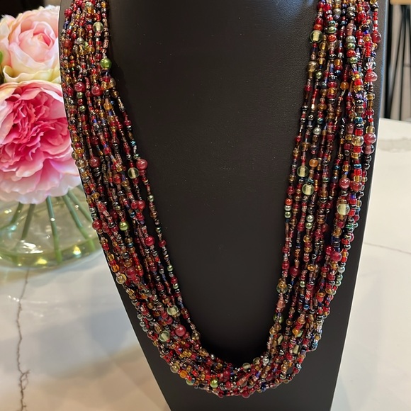 Joan Rivers Stunning Long Multi Color Beaded Necklace. Goes with everything - Picture 4 of 13